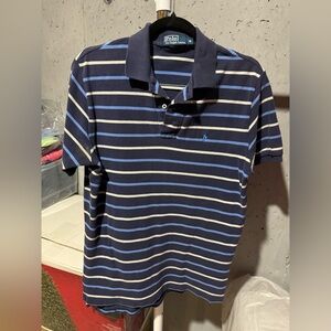 Polo by Ralph Lauren Blue and White Striped Polo Shirt